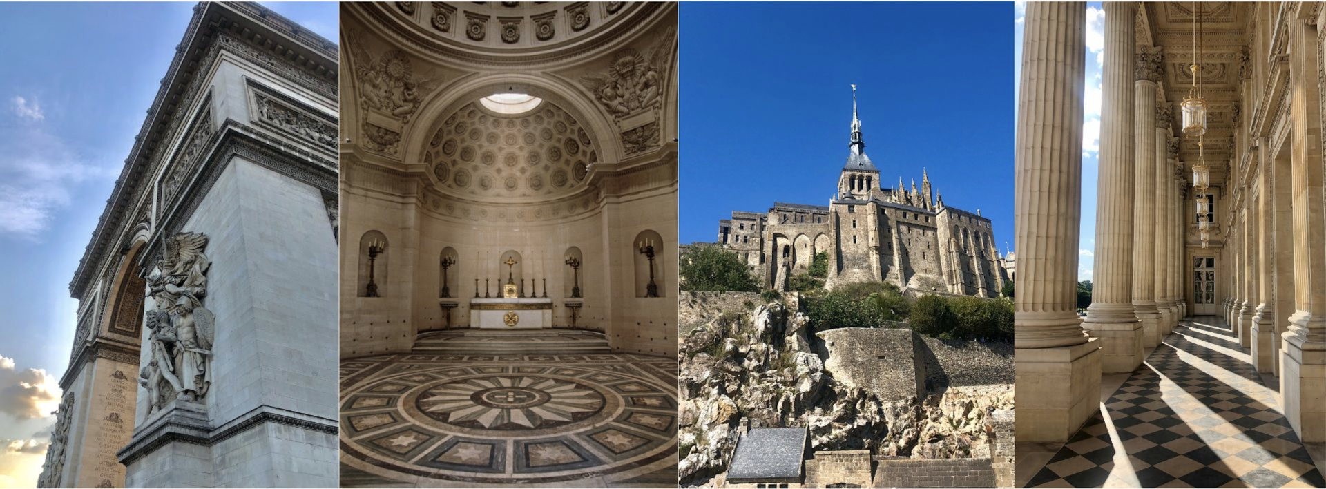 Monuments emblématiques français à privatiser avec le Centre des Monuments Nationaux :
Arc de Triomphe, Chapelle Expiatoire, Mont Saint-Michel, Hôtel de la Marine